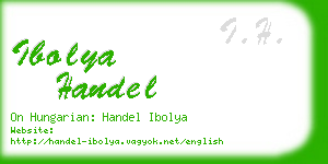 ibolya handel business card